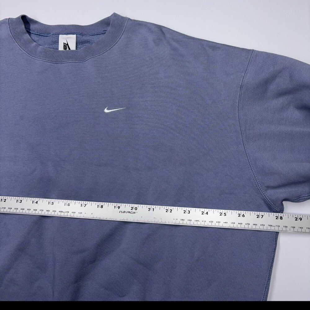 Nike Men's Sweatshirt Solo Swoosh Fleece Crewneck Blue - Size XL - Picture 8 of 9